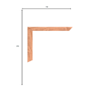 Ver imagem 5 de Kit Guarnição de Madeira  213cm x 110cm x 6cm com 3 Peças Esel