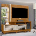 Ver imagem 1 de Home Theater Stall Mdp 2 Portas 2 Prateleiras Iluminação Led até 60 Cinamomo/offwhite G97 - Gran Bel