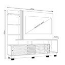 Ver imagem 4 de Home Theater Stall Mdp 2 Portas 2 Prateleiras Iluminação Led até 60 Cinamomo/offwhite G97 - Gran Bel