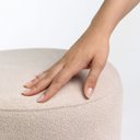 Ver imagem 4 de Kit 03 Puff Perse 36cm Redondo Decorativo Sala Quarto Tecido Bouclé