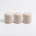 Ver imagem 2 de Kit 03 Puff Perse 36cm Redondo Decorativo Sala Quarto Tecido Bouclé