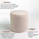 Ver imagem 5 de Kit 03 Puff Perse 36cm Redondo Decorativo Sala Quarto Tecido Bouclé