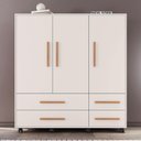 Ver imagem 2 de Cômoda 3 Portas 4 Gavetas Seth Branca Caemmun