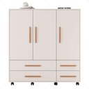 Ver imagem 4 de Cômoda 3 Portas 4 Gavetas Seth Branca Caemmun