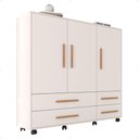 Ver imagem 3 de Cômoda 3 Portas 4 Gavetas Seth Branca Caemmun