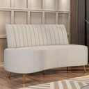 Ver imagem 6 de Sofá 2 Lugares Living 135cm Pé Palito Maraú Bouclê Bege K01 - D'Rossi