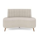 Ver imagem 5 de Sofá 2 Lugares Living 135cm Pé Palito Maraú Bouclê Bege K01 - D'Rossi