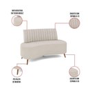 Ver imagem 2 de Sofá 2 Lugares Living 135cm Pé Palito Maraú Bouclê Bege K01 - D'Rossi