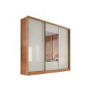Ver imagem 1 de Guarda Roupas 3 Portas de Correr de (1 C/ Espelho) e 8 Gavetas Arezzo/medelim Cumaru/fendi - Novo