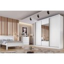 Ver imagem 3 de Guarda Roupas 3 Portas de Correr de (1 C/ Espelho) e 8 Gavetas Arezzo/medelim Cumaru/fendi - Novo