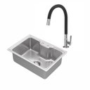 Ver imagem 1 de Cuba Gourmet 60x42 com Torneira Flexivel de Bancada