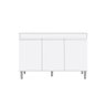 Balcão Gabinete Manu 120cm 3 Portas com Tampo - Branco - 2