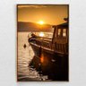 Quadro Decorativo Tela Vertical Barco Por do Sol Com Moldura e Sem Vidro 40X60 - 2