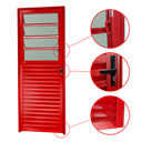 Ver imagem 2 de Porta Alumínio Basculante 80 Dir L25 V.Boreal Vermelho Brimak