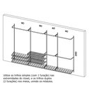 Ver imagem 2 de Guarda roupa closet aramado aberto armário modulado roupeiro 3,40 BR