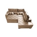 Ver imagem 6 de Sofá de Canto 2.60x2.36m Retrátil e Reclinável com Molas Cama inBox Platinum Direito Suede Bege