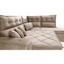 Ver imagem 5 de Sofá de Canto 2.60x2.36m Retrátil e Reclinável com Molas Cama inBox Platinum Direito Suede Bege