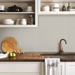 Papel de Parede Adesivo Lavavel Textura Tecido Palha Cinza Lima - 6