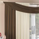 Ver imagem 1 de Cortina Alana 2,00m X 1,70m Tabaco com Palha Tecido Malha para Sala ou Quarto