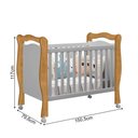 Ver imagem 4 de Conjunto Cômoda Jujuba e Berço Mini Cama Alvin Nature Cinza Infantil Quarto Completo Moderno