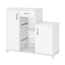 Ver imagem 2 de Armário de Cozinha para Forno com Fruteira 2 Portas 1 Gaveta Isla Branco New - Pnr Móveis
