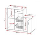 Ver imagem 3 de Armário de Cozinha para Forno com Fruteira 2 Portas 1 Gaveta Isla Branco New - Pnr Móveis