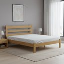 Ver imagem 1 de Cama Casal King Esmeralda Madeira Maciça Resistente Nogueira