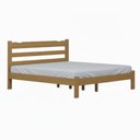 Ver imagem 2 de Cama Casal King Esmeralda Madeira Maciça Resistente Nogueira