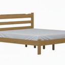 Ver imagem 3 de Cama Casal King Esmeralda Madeira Maciça Resistente Nogueira