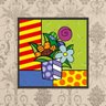 Quadro Com Moldura 30X30 - Arte Vaso De Flores Romero Britto - 1