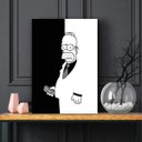 Ver imagem 1 de Quadro Simpsons Homer Preto e Branco Tela de Tecido