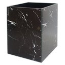 Ver imagem 1 de Pote Decorativo Quadrado de Vidro Preto Mármore 25cm AH0477 BTC