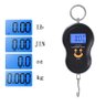 Balança Digital Portátil De Mão Com Gancho De Aço p/ Bolsa Sacola E Mala Peixe De 10g Até 50kg Lb Oz - 8