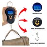 Balança Digital Portátil De Mão Com Gancho De Aço p/ Bolsa Sacola E Mala Peixe De 10g Até 50kg Lb Oz - 2