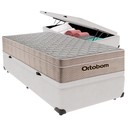 Ver imagem 1 de Cama Box Solteiro Branco+colchão Airtech Molas Ortobom