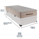 Ver imagem 2 de Cama Box Solteiro Branco+colchão Airtech Molas Ortobom