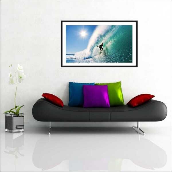 Quadro Surf Surfista Onda Praia Mar Com Moldura TT001 - 3