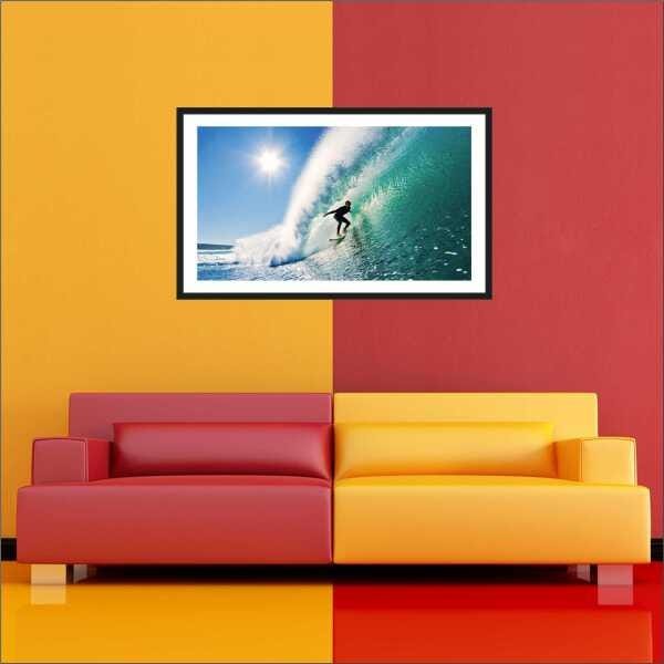 Quadro Surf Surfista Onda Praia Mar Com Moldura TT001 - 4