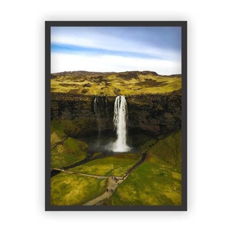 Quadro Decorativo Paisagens Variadas Moldura Preta Mod 11