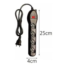 Filtro de Linha 4 Tomadas com Proteção de Circuit Breaker - 2