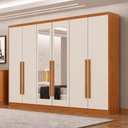 Ver imagem 3 de Guarda Roupa Casal Jalisco 6 Portas 6 Gavetas com Espelho Cinamomo Fendi - Novo Horizonte