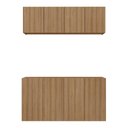 Ver imagem 5 de Kit Bar Armário Aéreo e Aparador 4 Portas Multimóveis Mp1075 Rustic
