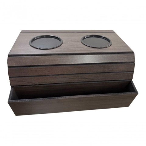 Esteira para Sofá Suporte Copos e Controle Remoto Tabaco.