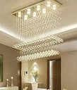 Ver imagem 4 de Luminária em Cristais Torre Para Recepção/Hotel de luxo, Base 70x20 Inox, Com 110M de Altura