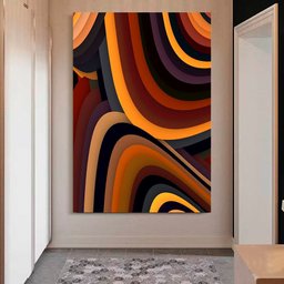 Quadro Decorativo Abstrato Vibrante, Tela em Canvas na Vertical Ideal Ambiente de Sala e Quarto - 2