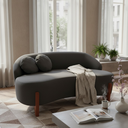 Ver imagem 2 de Namoradeira Sofá Feijão Moscou 150cm Orgânica Suede Cinza