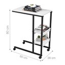 Ver imagem 3 de Mesa De Apoio Vintage Para Cama Emili Preto E Branco