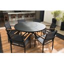 Ver imagem 1 de Mesa de 1,40m + 6 Cadeiras Alumínio e Tela para Área Externa