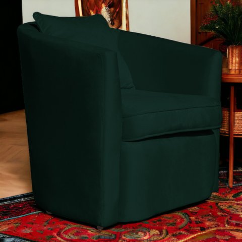 Poltrona Decorativa Alana Veludo Verde - Londrilar