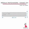 Régua Patchwork Scrapbook Corte Artesanato 10x60 Cm - Fenix - 5